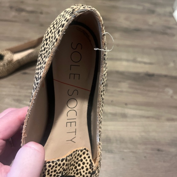Sole Society Hadlee Dotted Leopard Print Hair Calf Tassel Loafers – Size 5 - Picture 6 of 11